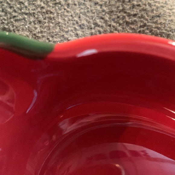 New Royal Norfolk red and green ceramic salsa dishes. Approx 4” x 7” x 2” - Picture 12 of 12